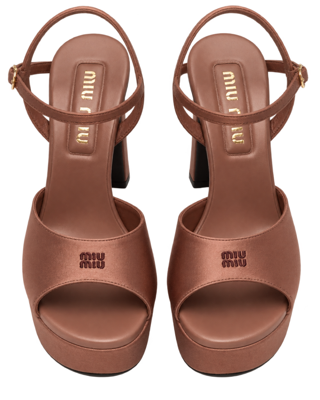 Satin platform sandals