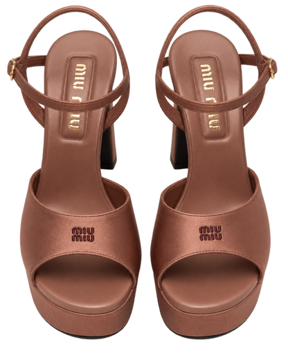 Satin platform sandals