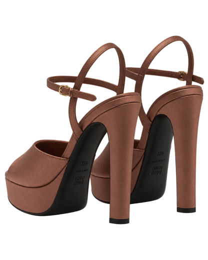 Satin platform sandals