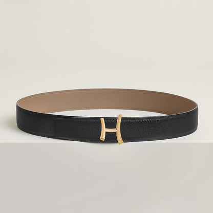 Script belt buckle & Reversible leather strap 38 mm