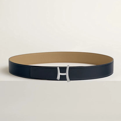 Script belt buckle & Reversible leather strap 38 mm