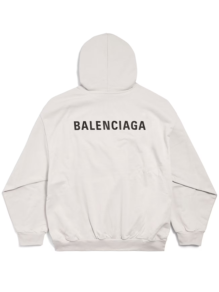 Balenciaga New Balenciaga Back Hoodie Medium Fit in Off White