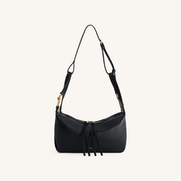 Selia Soft-Grain Crossbody Bag - Black