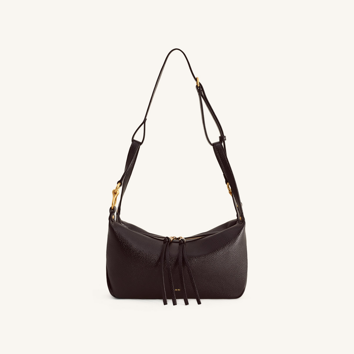 Selia Soft-Grain Crossbody Bag - Dark Brown