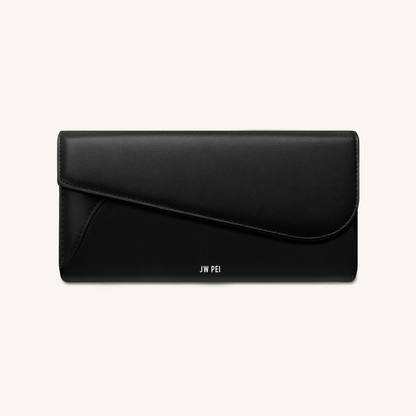 Seren Flap Long Wallet - Black
