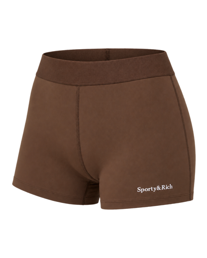 Serif Logo Active Short - Toffee/White
