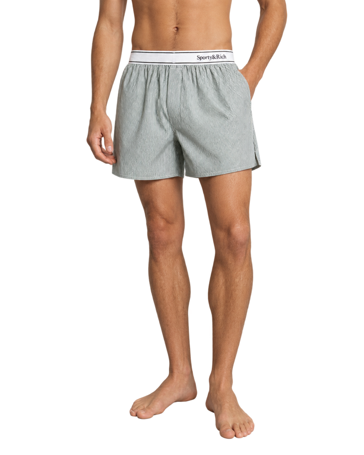 Serif Logo Boxer - Forest striped