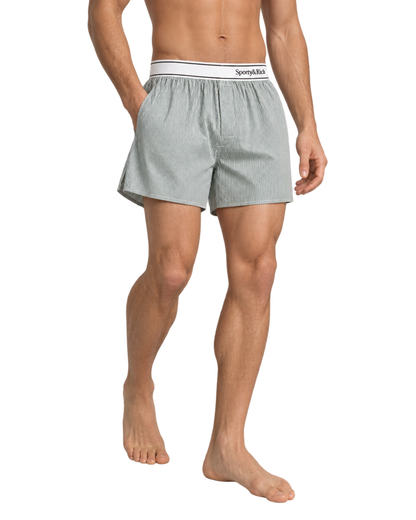 Serif Logo Boxer - Forest striped