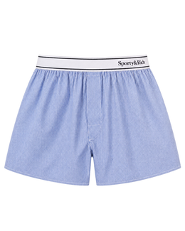 Serif Logo Boxer - Navy Stripe