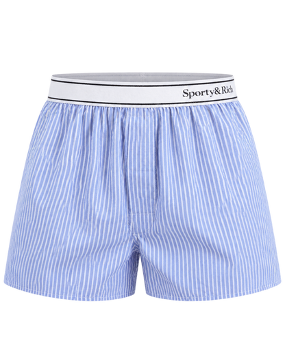 Serif Logo Boxer - Navy Stripe