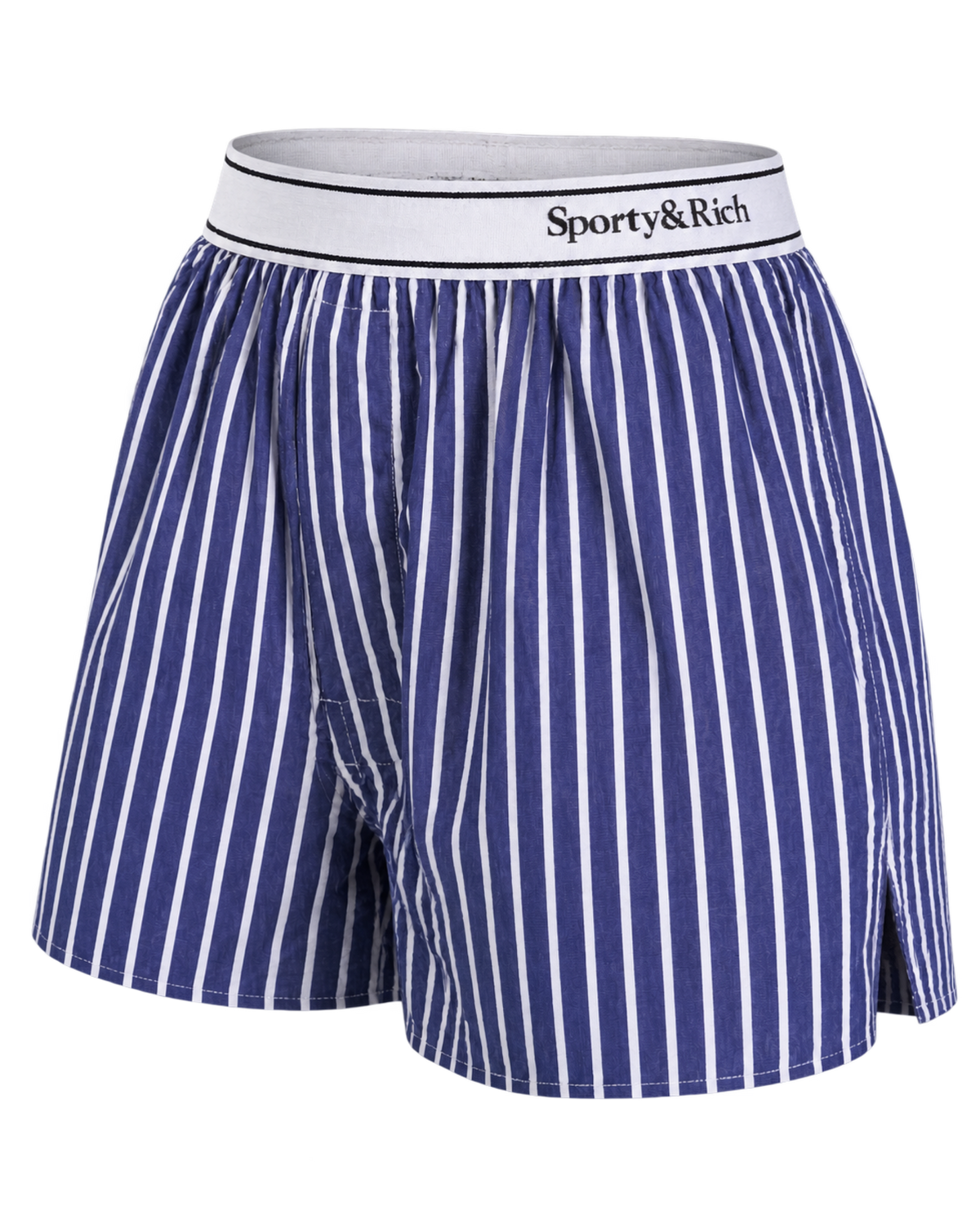 Serif Logo Boxer - Navy Stripe