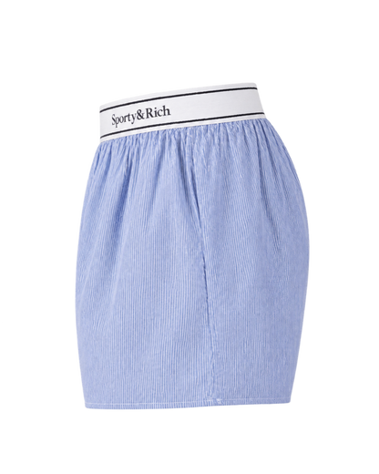 Serif Logo Boxer - Navy Stripe
