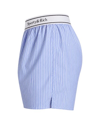 Serif Logo Boxer - Navy Stripe