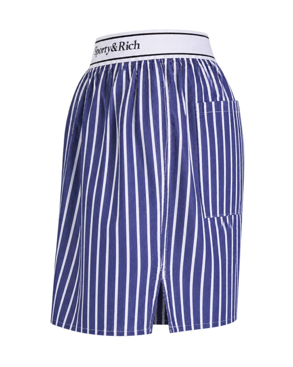 Serif Logo Boxer - Navy Stripe