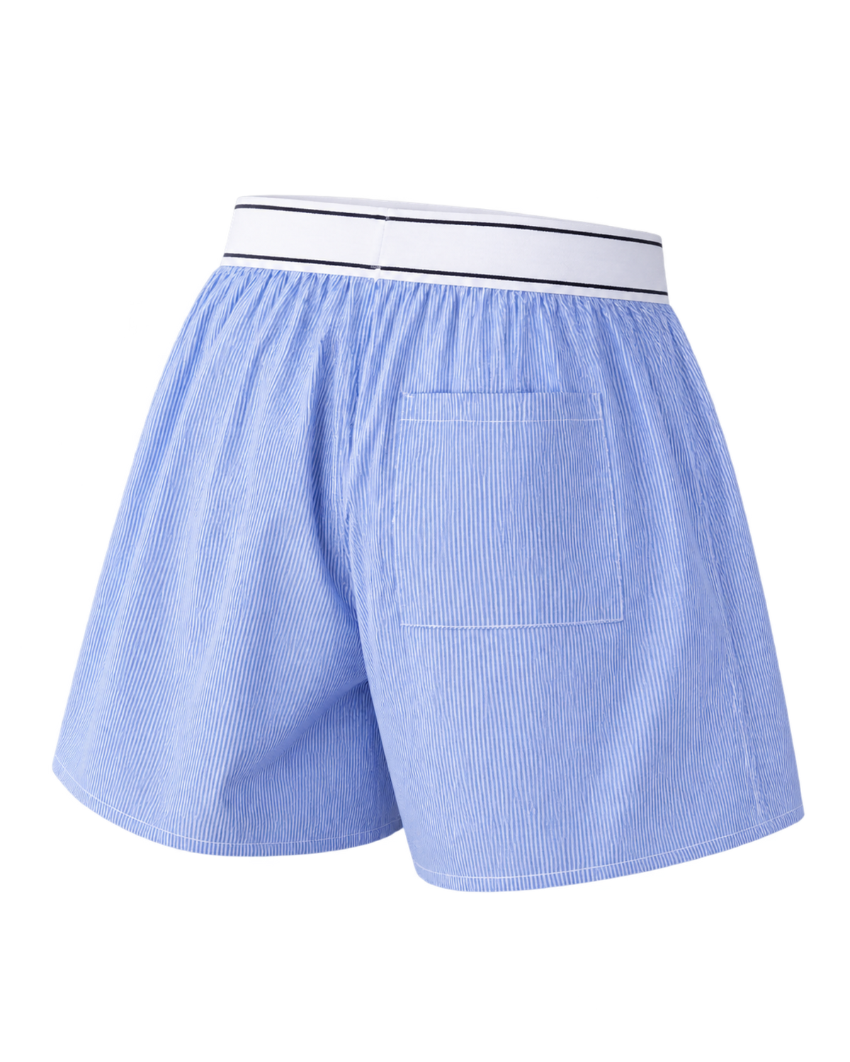 Serif Logo Boxer - Navy Stripe