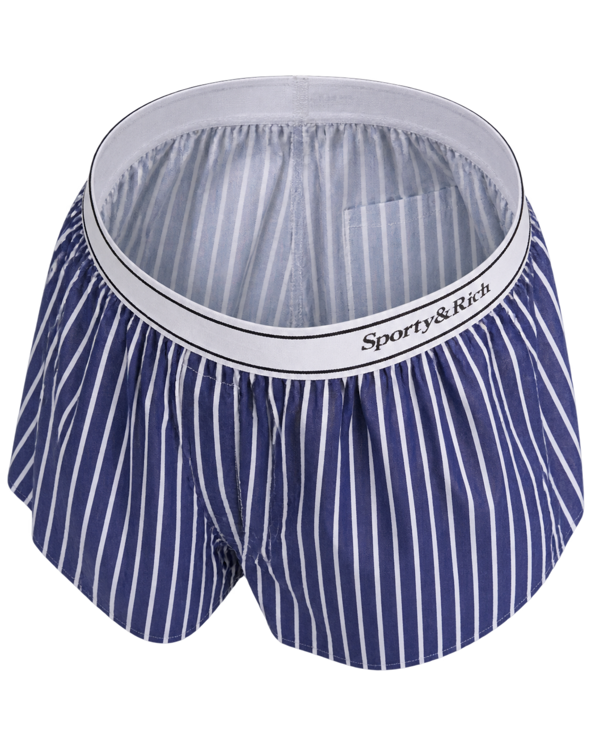 Serif Logo Boxer - Navy Stripe