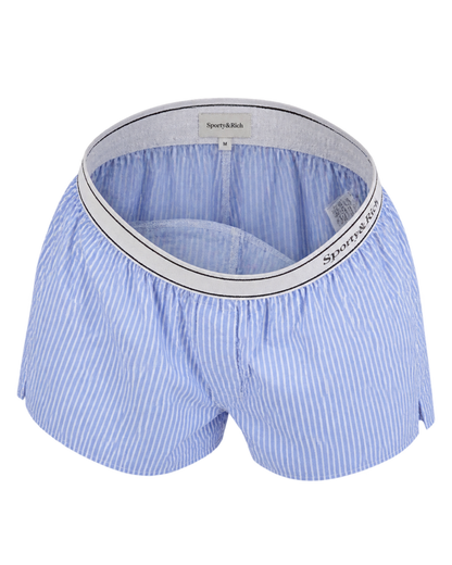 Serif Logo Boxer - Navy Stripe