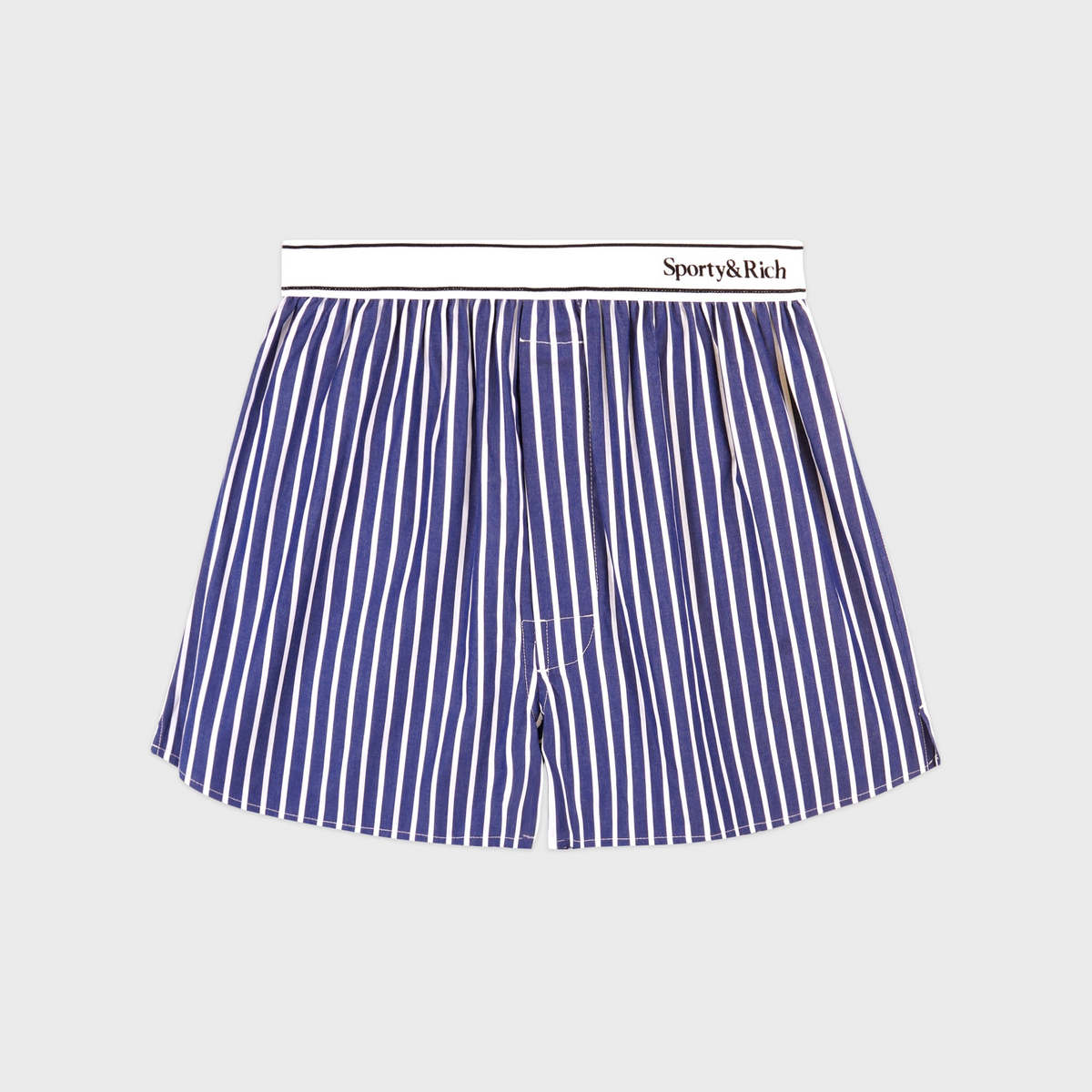 Serif Logo Boxer - Navy Stripe
