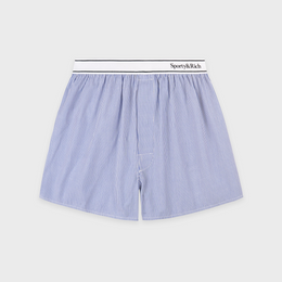 Serif Logo Boxer - Navy Stripe
