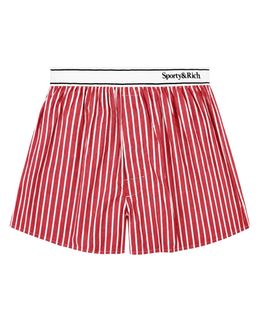 Serif Logo Boxer - Ruby Stripe