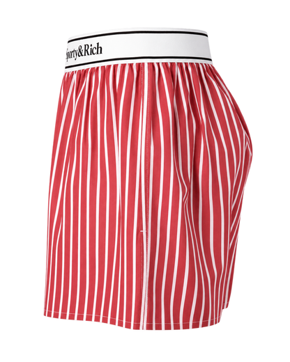 Serif Logo Boxer - Ruby Stripe