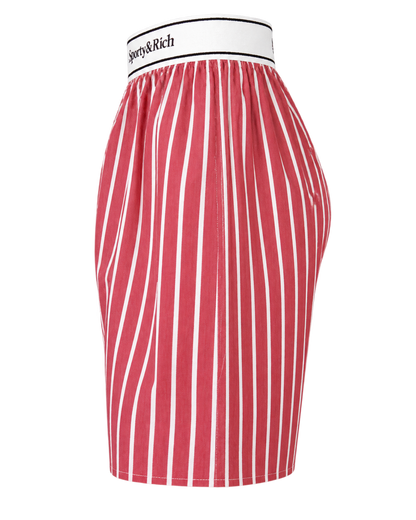 Serif Logo Boxer - Ruby Stripe