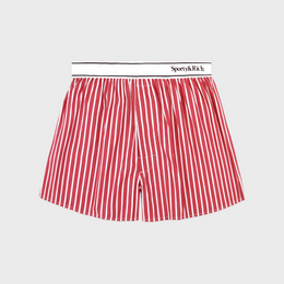 Serif Logo Boxer - Ruby Stripe