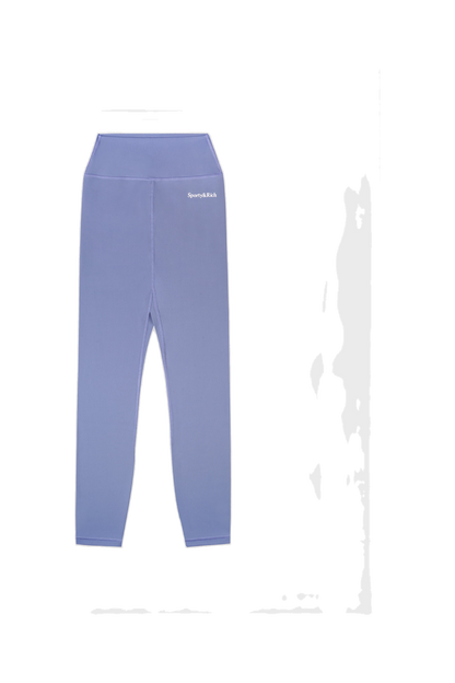Serif Logo Legging - Colony Blue/White