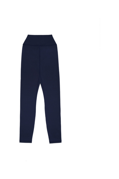 Serif Logo Legging - Navy/White