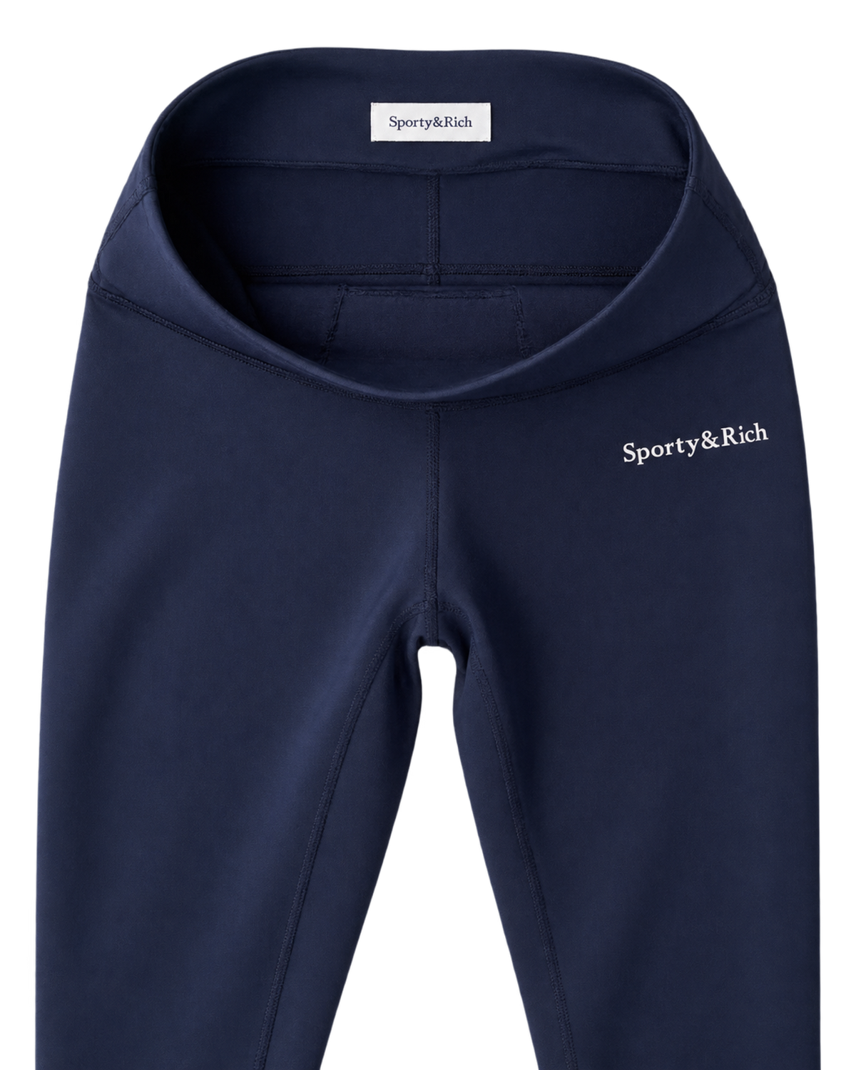 Serif Logo Legging - Navy/White
