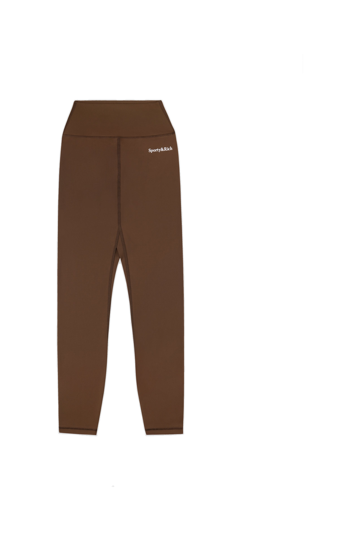 Serif Logo Legging - Toffee/White