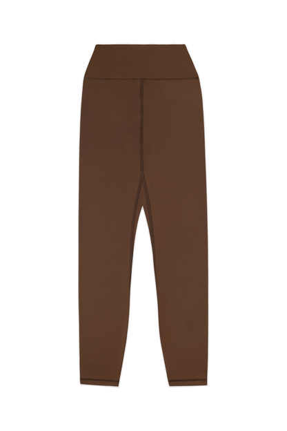 Serif Logo Legging - Toffee/White