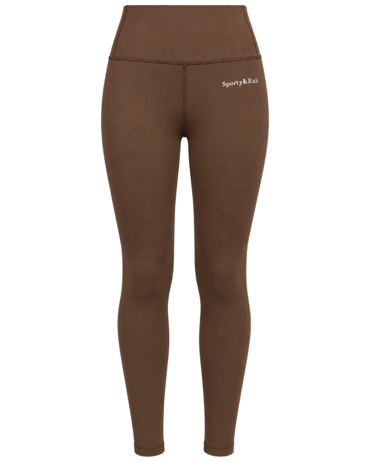 Serif Logo Legging - Toffee/White