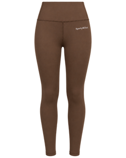 Serif Logo Legging - Toffee/White