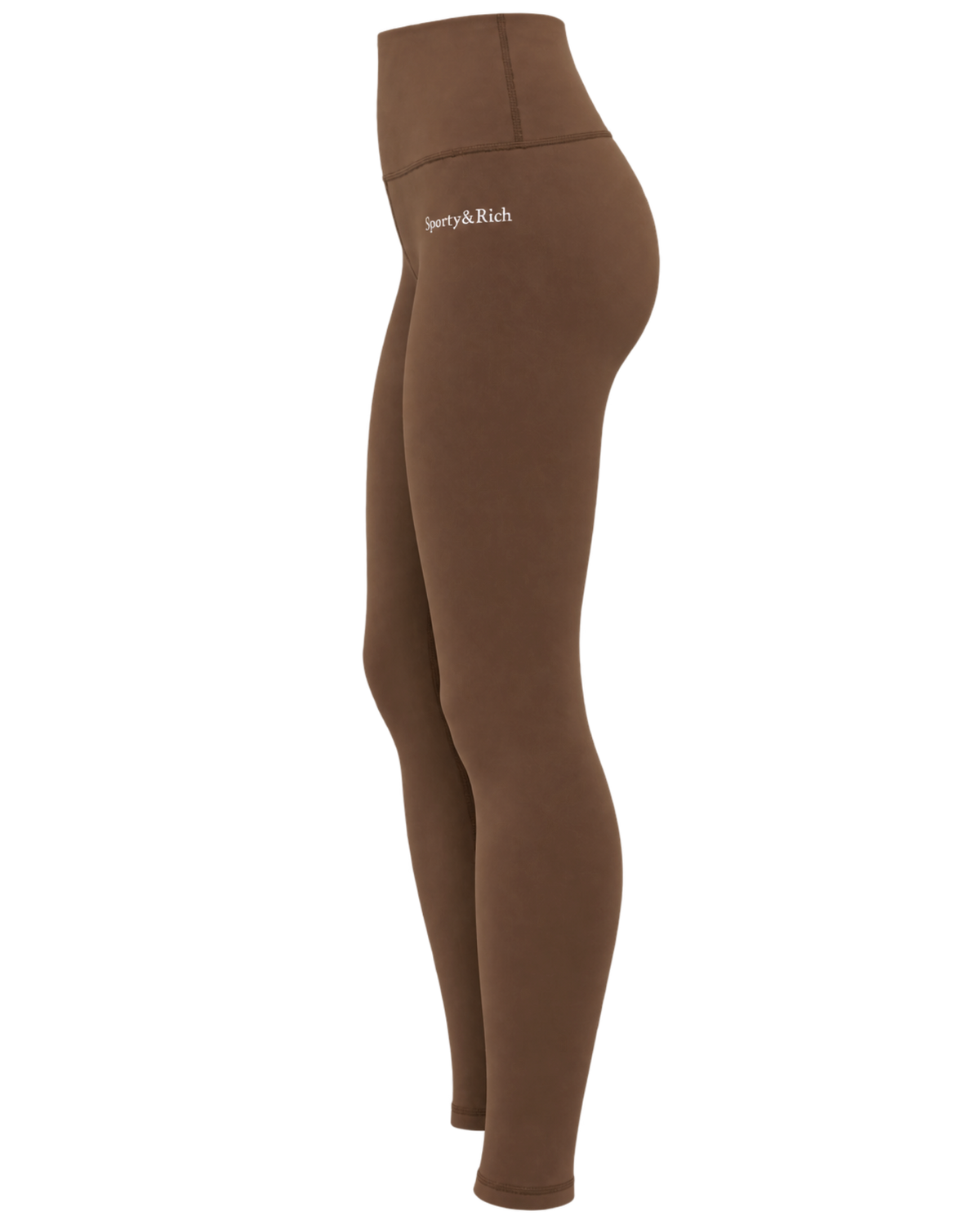 Serif Logo Legging - Toffee/White