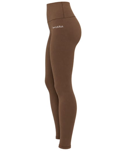 Serif Logo Legging - Toffee/White