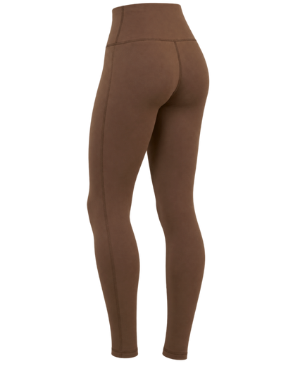 Serif Logo Legging - Toffee/White