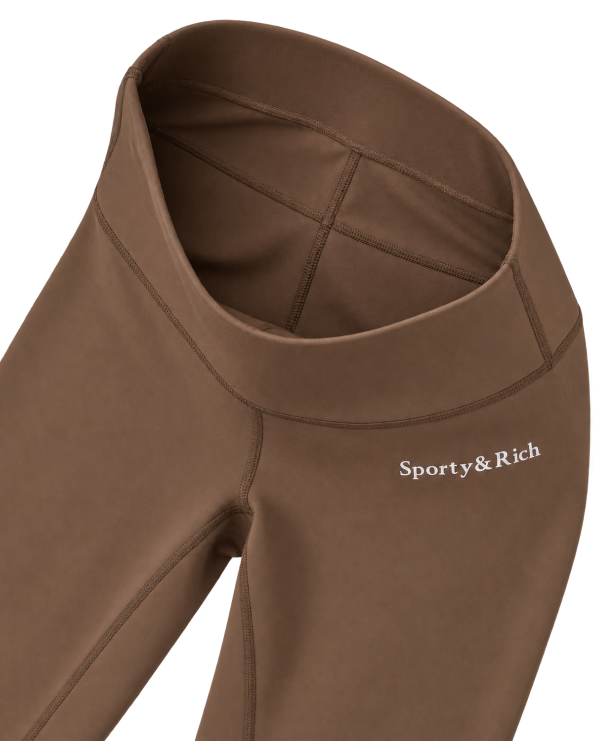 Serif Logo Legging - Toffee/White
