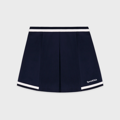 Serif Logo Mila Skirt - Navy/White