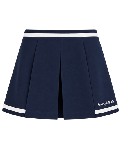 Serif Logo Mila Skirt - Navy/White