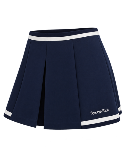 Serif Logo Mila Skirt - Navy/White