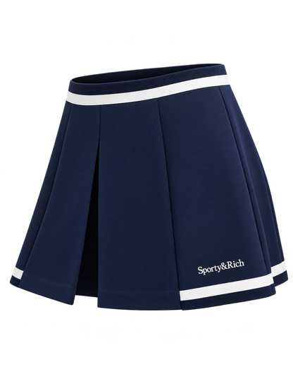 Serif Logo Mila Skirt - Navy/White