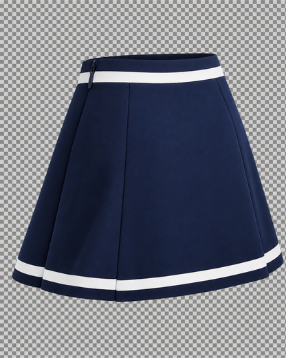 Serif Logo Mila Skirt - Navy/White