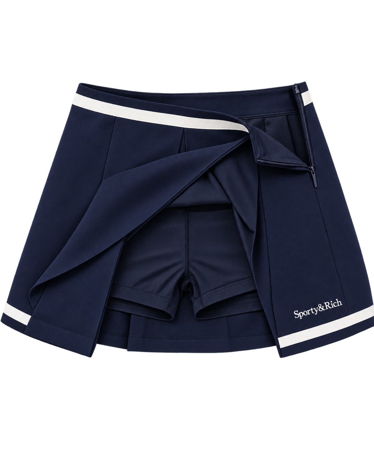 Serif Logo Mila Skirt - Navy/White