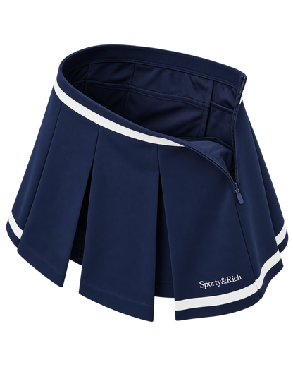 Serif Logo Mila Skirt - Navy/White