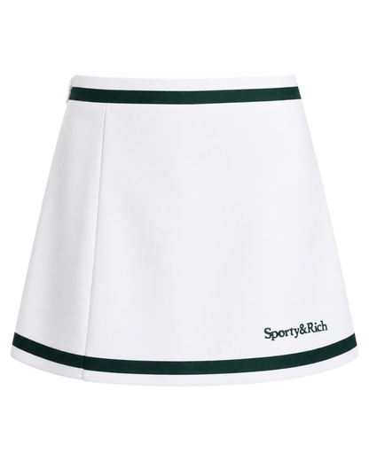 Serif Logo Mila Skirt - White/Forest