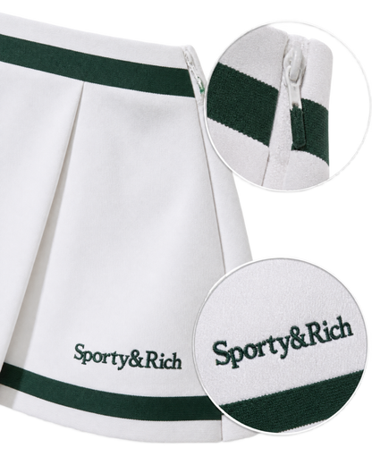 Serif Logo Mila Skirt - White/Forest