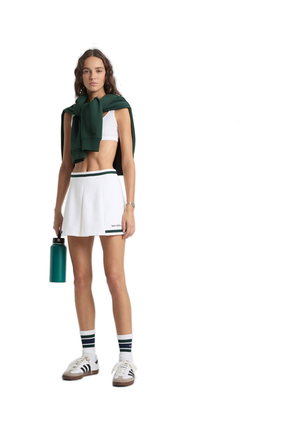 Serif Logo Mila Skirt - White/Forest