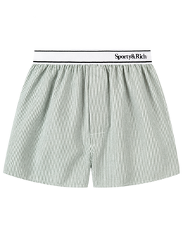 Serif Logo Oxford Boxer - Forest striped