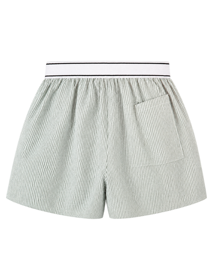 Serif Logo Oxford Boxer - Forest striped